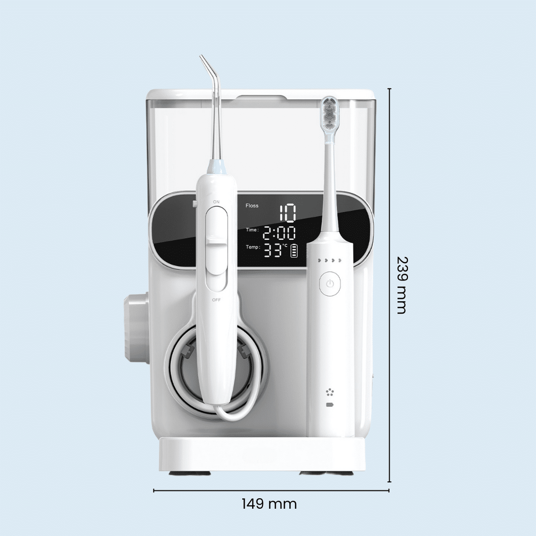 Burnos irigatorius ir elektrinis dantų šepetėlis 2in1 Wesmile AquaCare Pro - Image 11