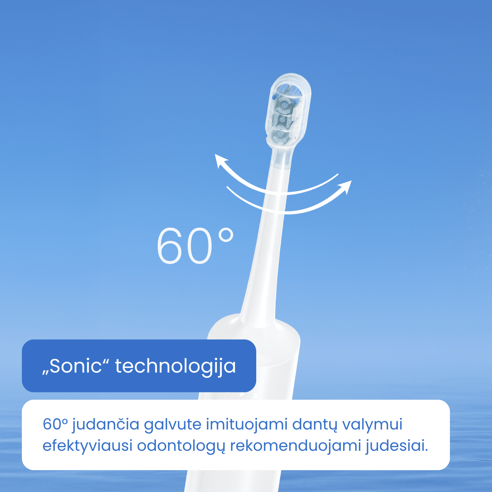 Elektrinis dantų šepetėlis Wesmile GlowDent S3 - Image 8