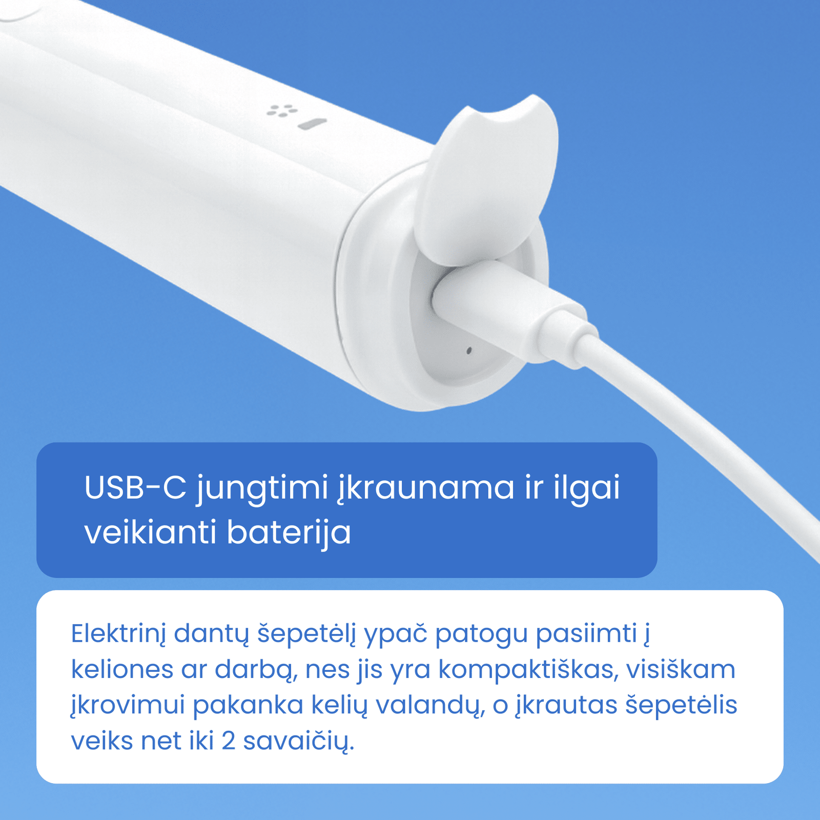 Elektrinis dantų šepetėlis Wesmile GlowDent S3 - Image 13