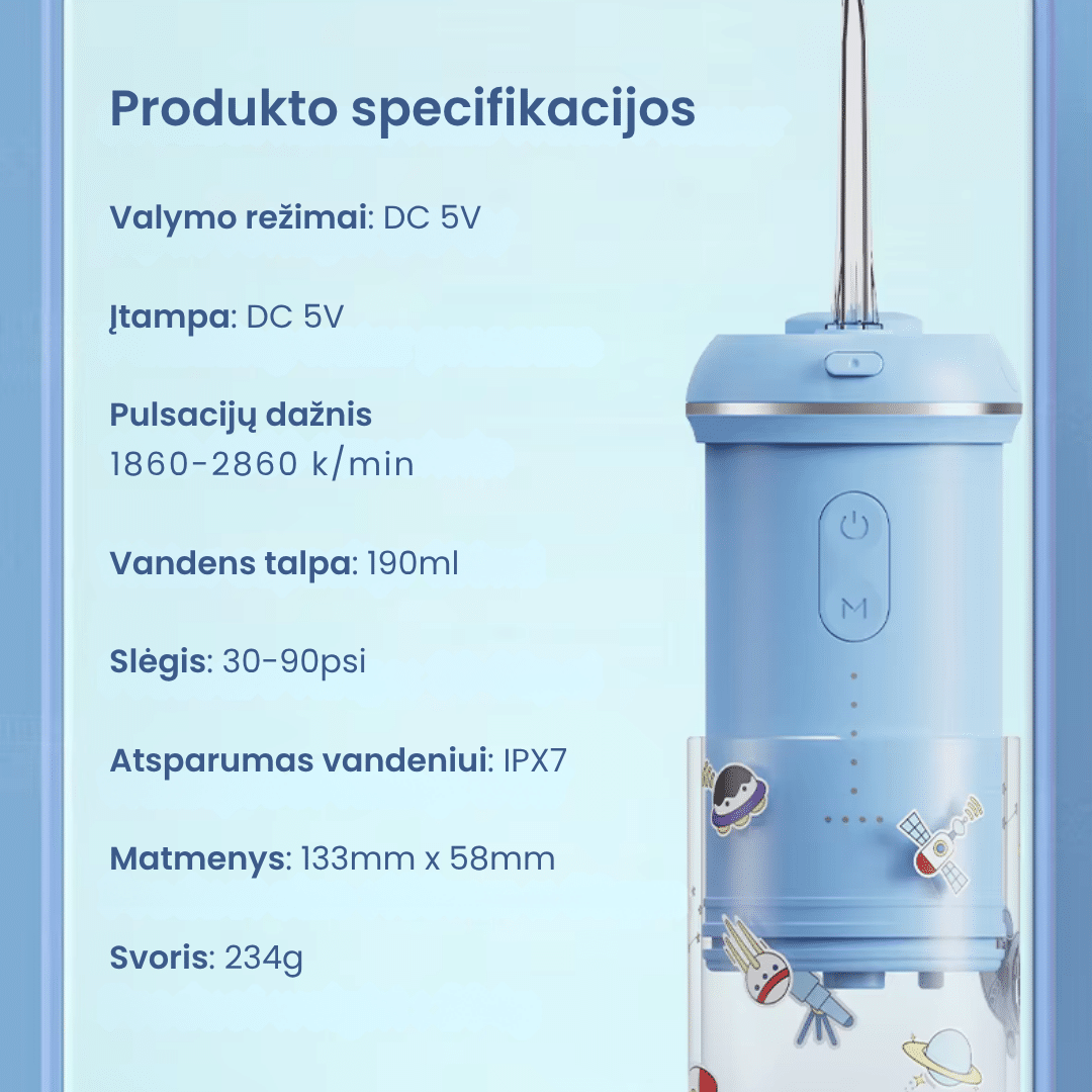 Vaikiškas burnos irigatorius Wesmile AquaJoy - Image 11