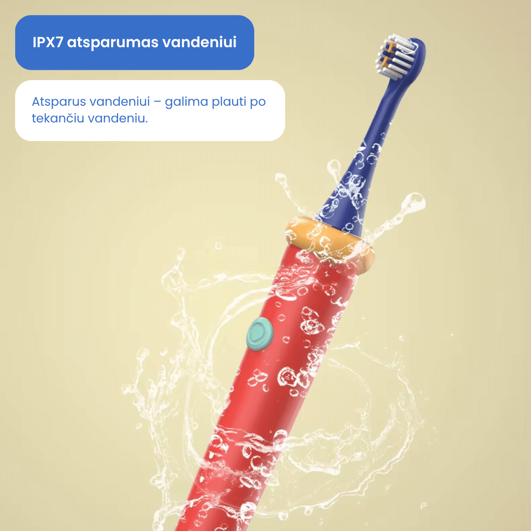 Elektrinis dantų šepetėlis vaikams Wesmile GentleCare - Image 5